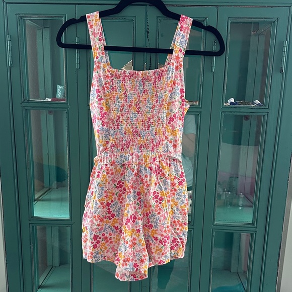 Sleeveless Linen-Blend Tie-Front Romper for Girls - Picture 6 of 6